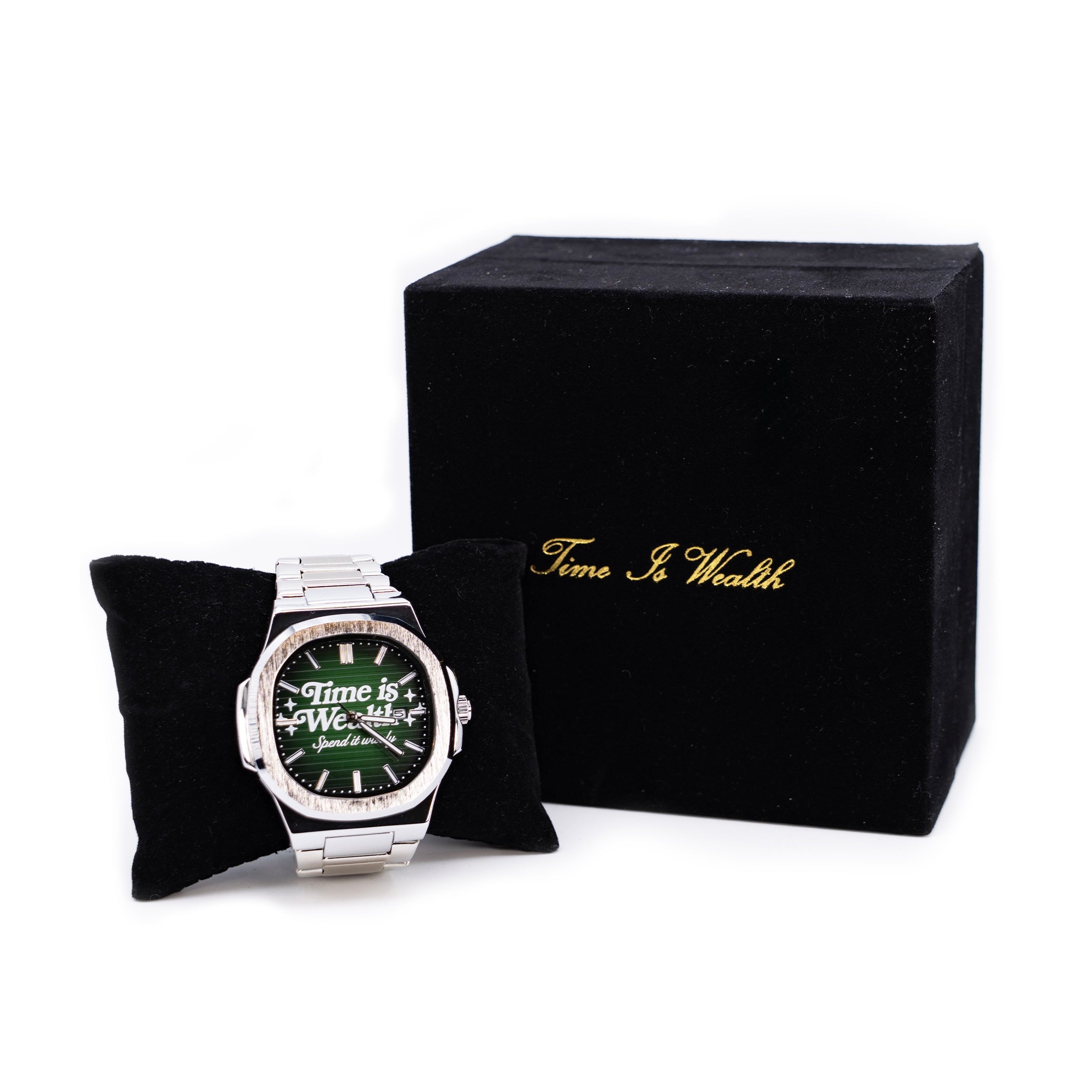 WEALTH GREEN STEEL DIAL