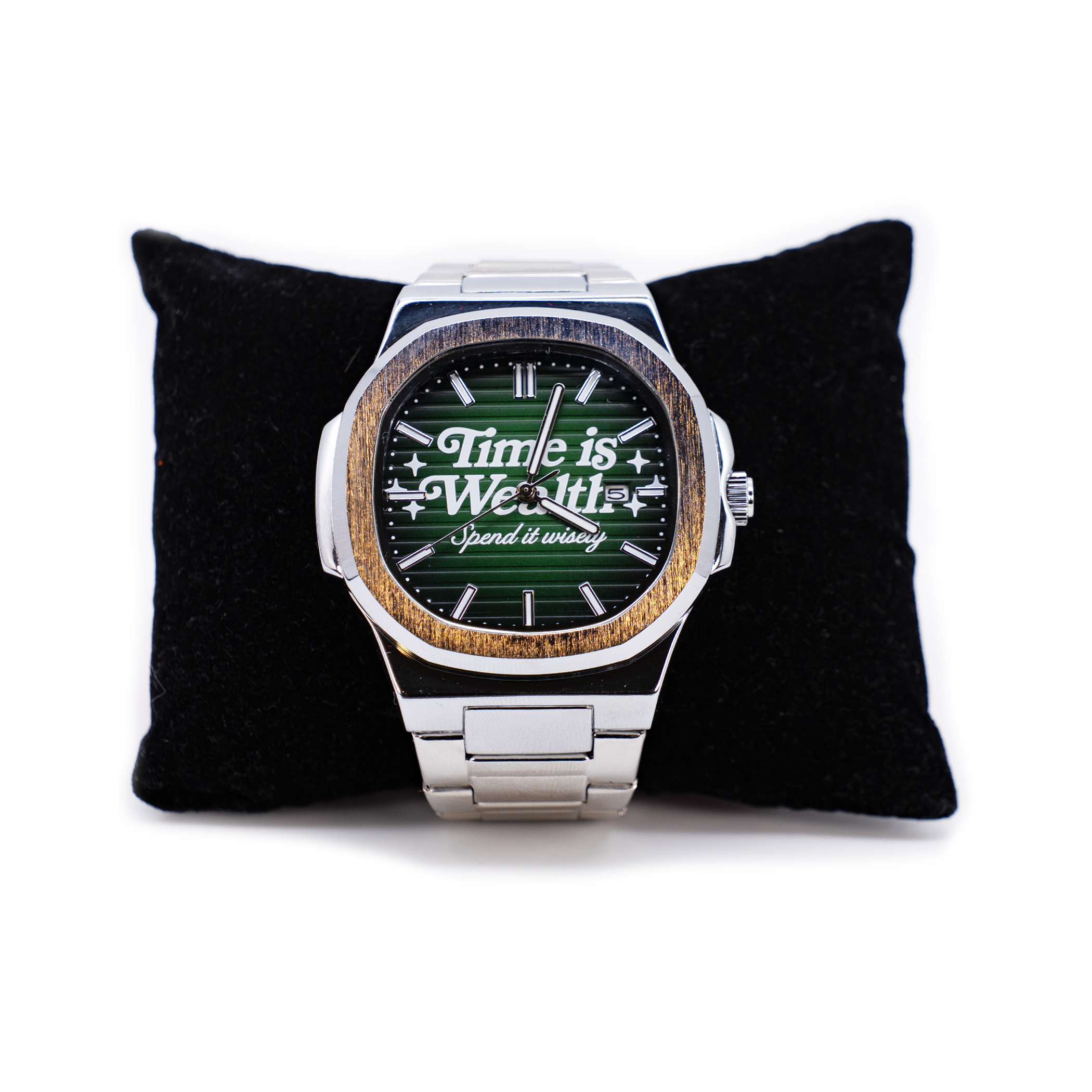 WEALTH GREEN STEEL DIAL