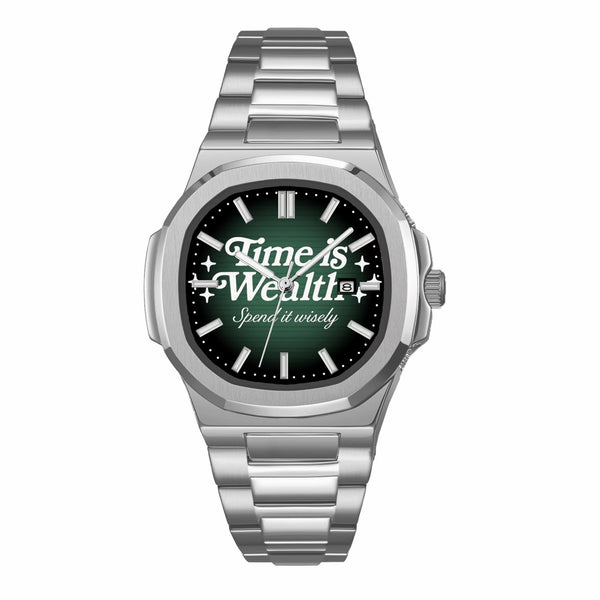 WEALTH GREEN STEEL DIAL